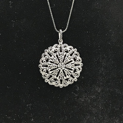 Round Black Spinel Pendant