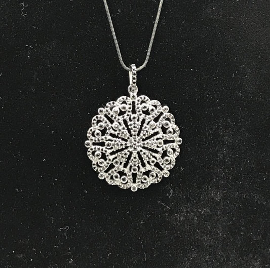 Round Black Spinel Pendant