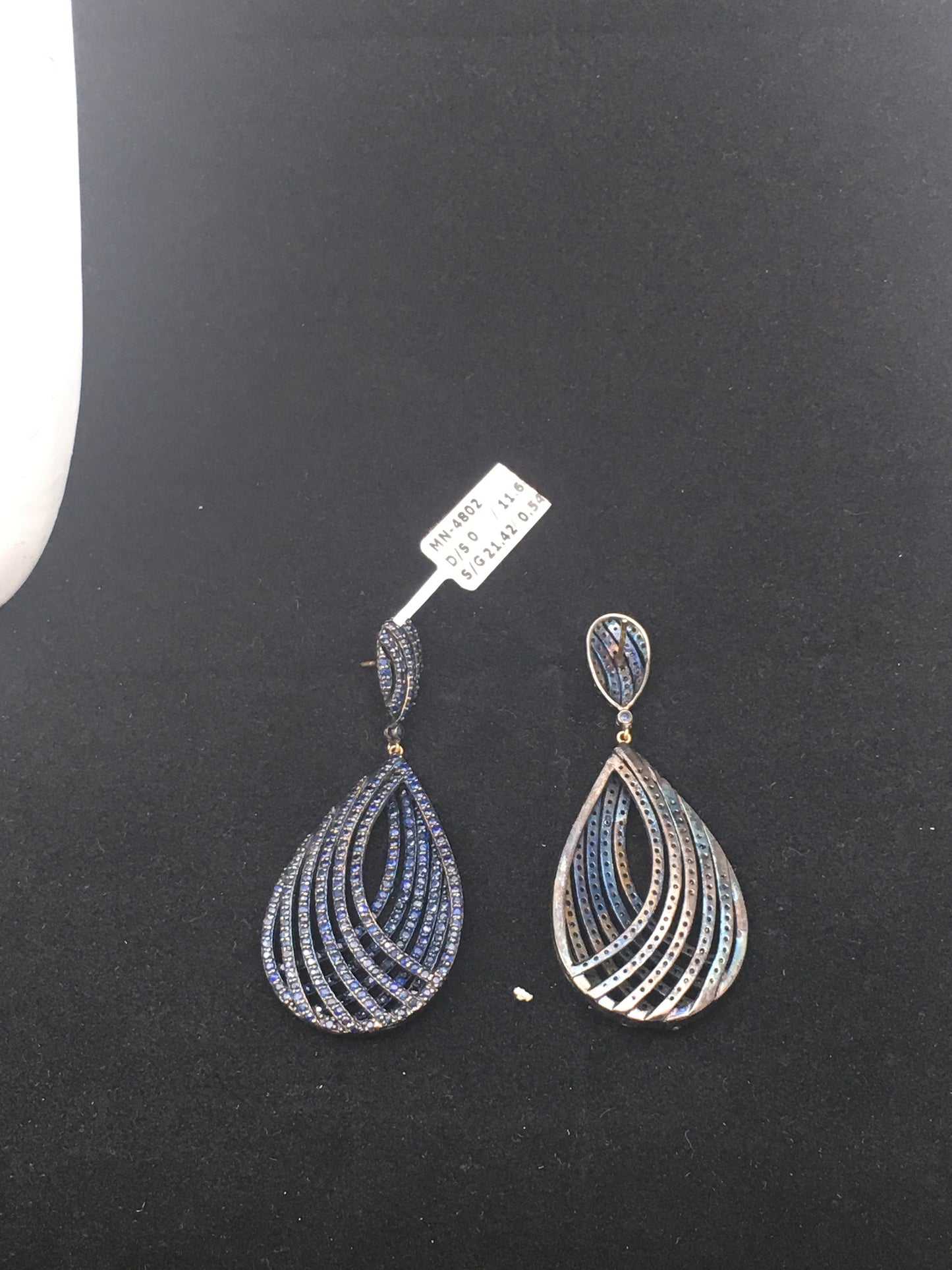 Large Oval Drop Open Earrings