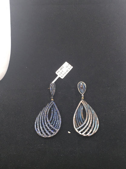 Large Oval Drop Open Earrings