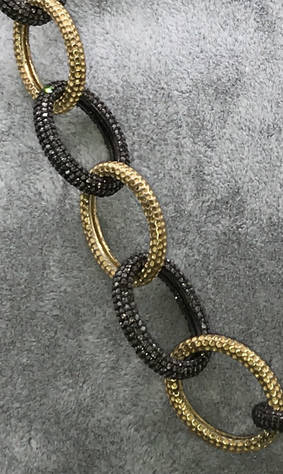 Oval Link Chain Diamond Necklace