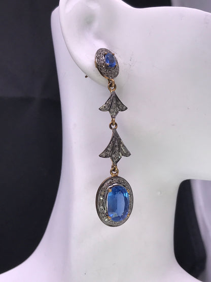 Kynite and Diamond Earrings,