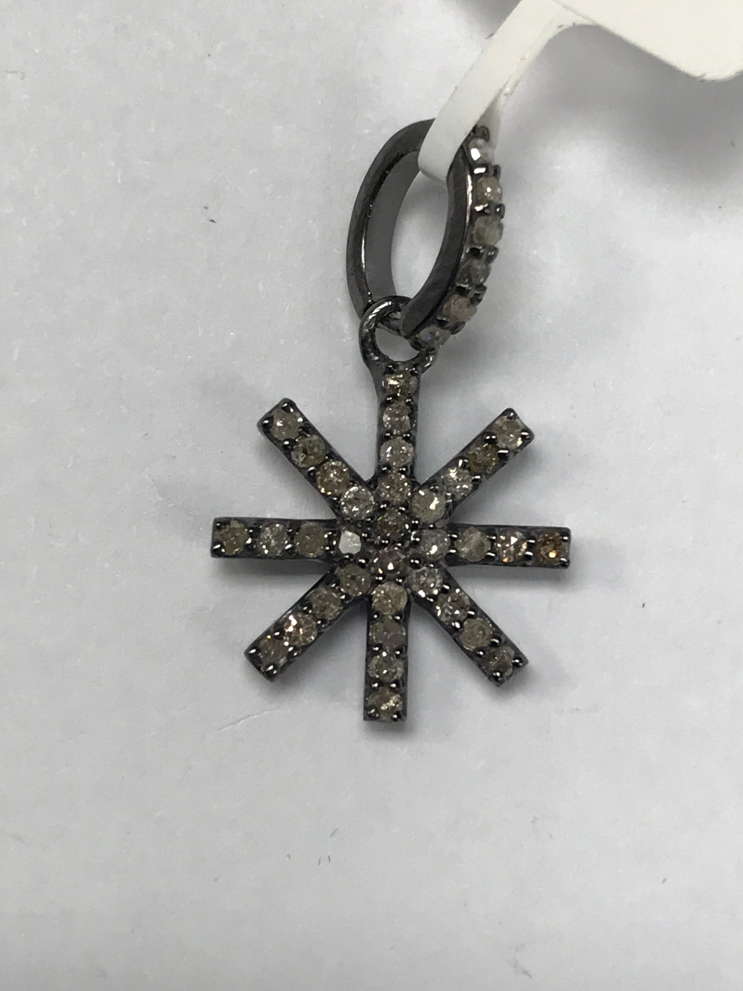 Star Burst Diamond Charms Approx 14 x 14 mm