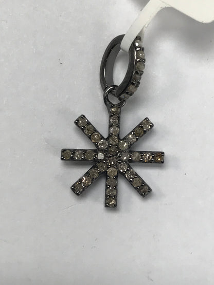 Star Burst Diamond Charms Approx 14 x 14 mm
