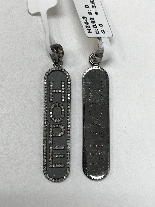 Hope Oval Plate Diamond Pendants & Charms
