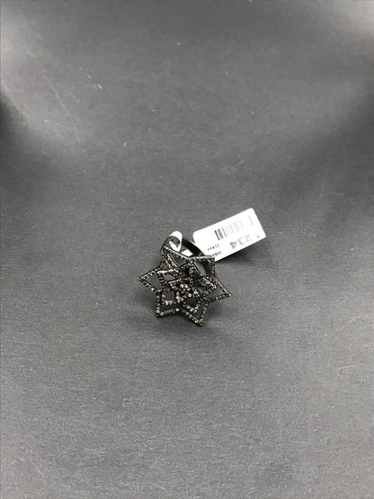 Diamond  Flower Diamond Ring, Pave Diamond Ring, Pave Flower  Ring, Approx 27 x 27mm. Sterling Silver