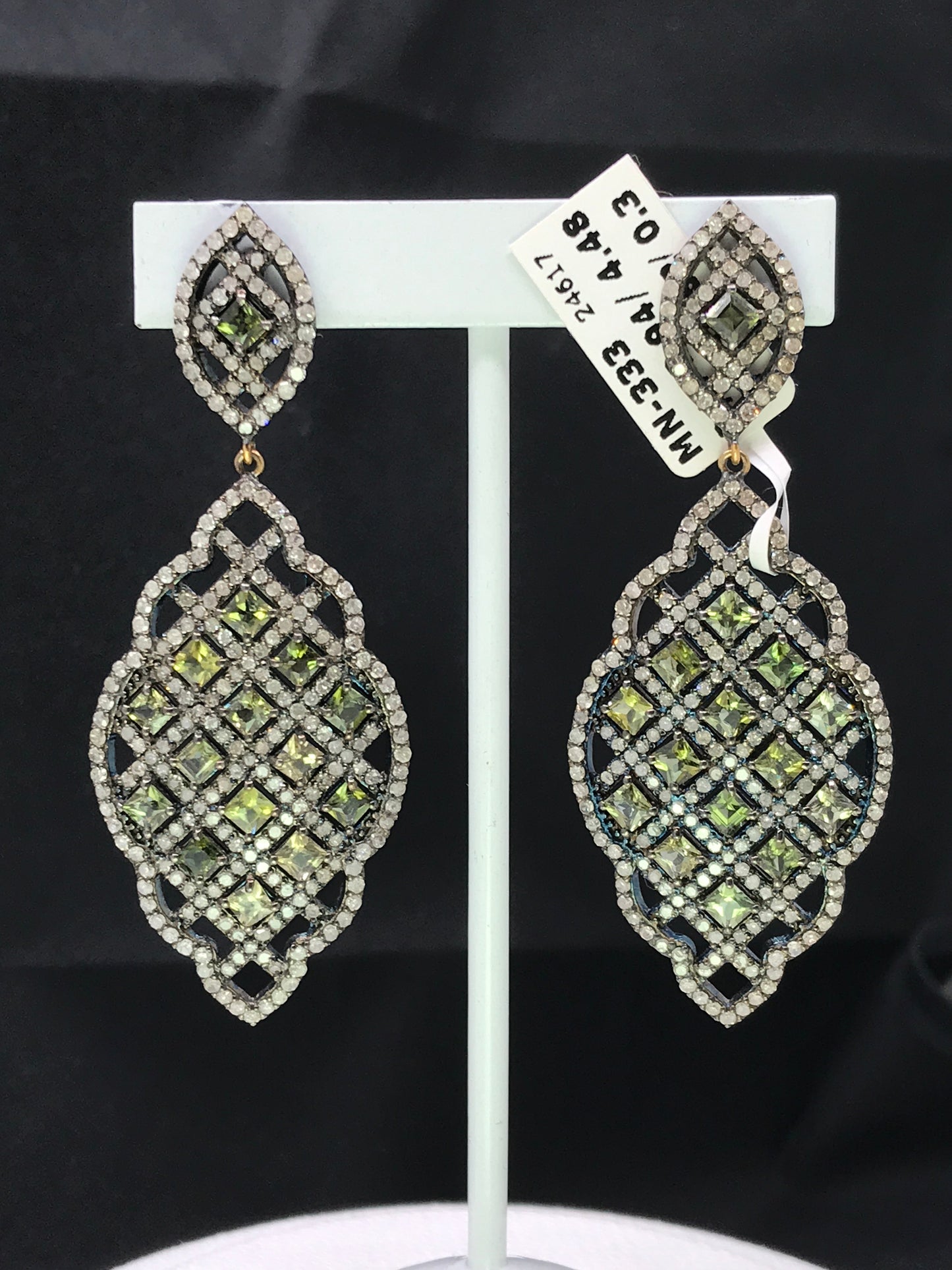 Diamond and Tourmaline Earrings