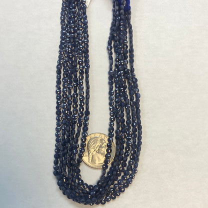Sapphire, Blue Sapphire Natural Coin Facetted