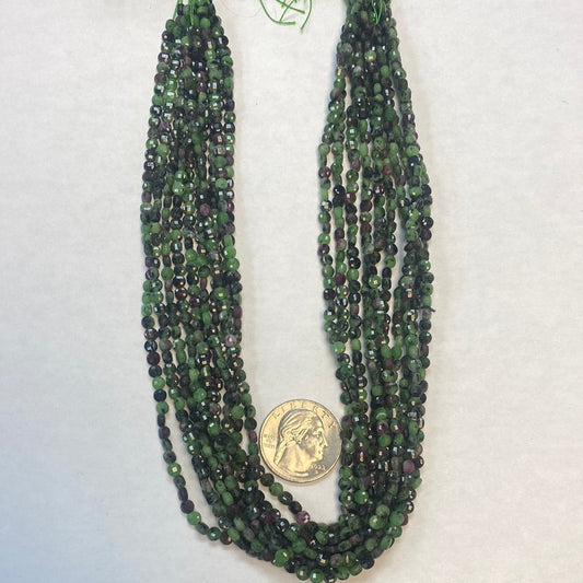 Zosite, Ruby Zosite Coin Facetted, Coin Facetted, Beads