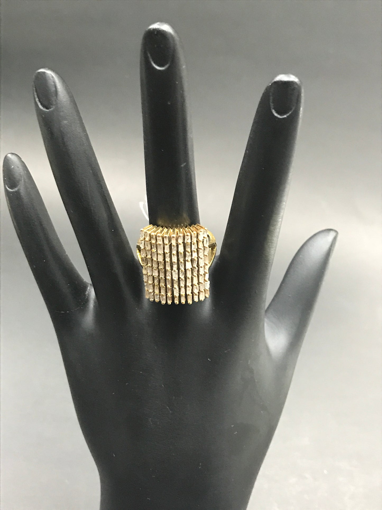 Silver Pave Tapered Baguette Diamond Ring .925 Oxidized Sterling Silver Diamond Ring, Genuine handmade pave diamond Ring Size Approx 0.80"(16 X 20 MM)