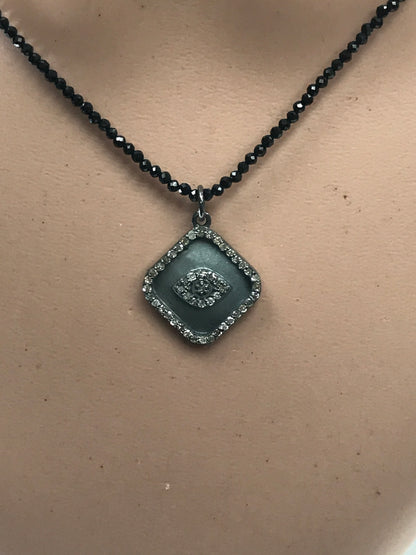 Evil Eye Silver Diamond Charm