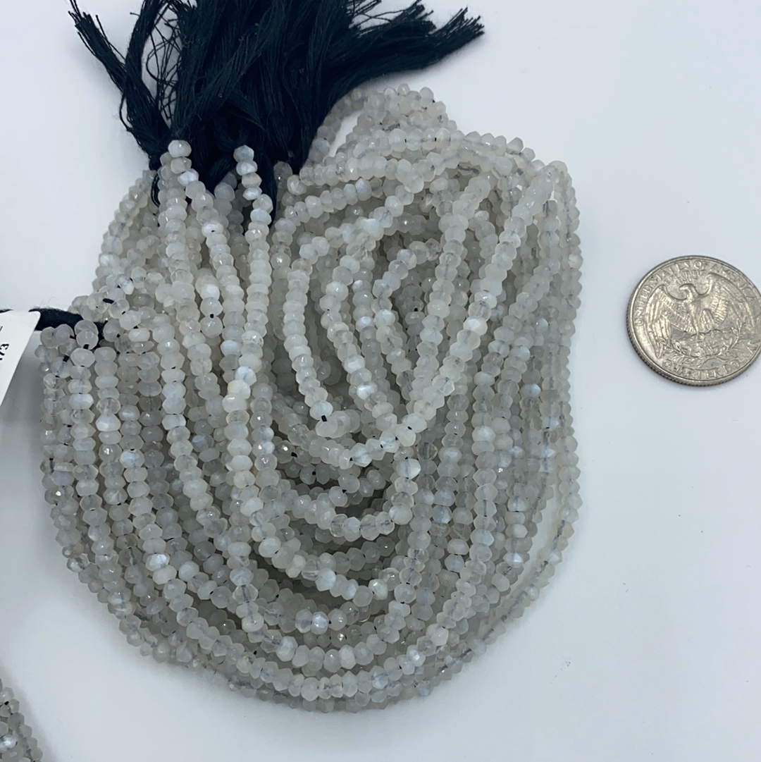 Moonstone Ceylon Beads Facetted 3-4mm