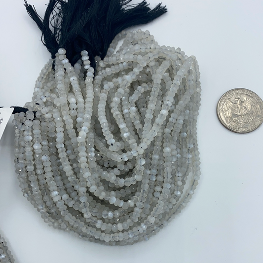 Moonstone Ceylon Beads Facetted 3-4mm