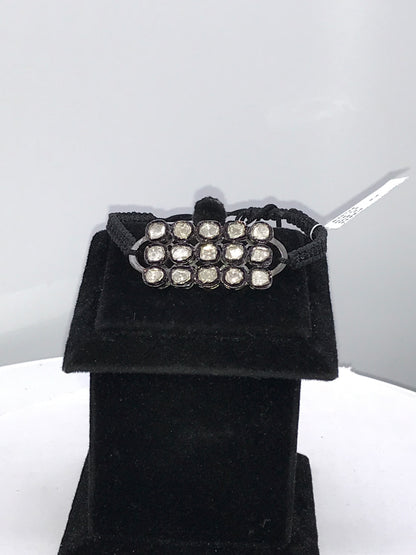 Polki Diamond Macrame Bracelet