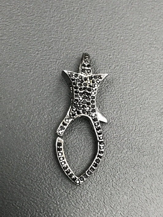 SILVER STONE CLASPS