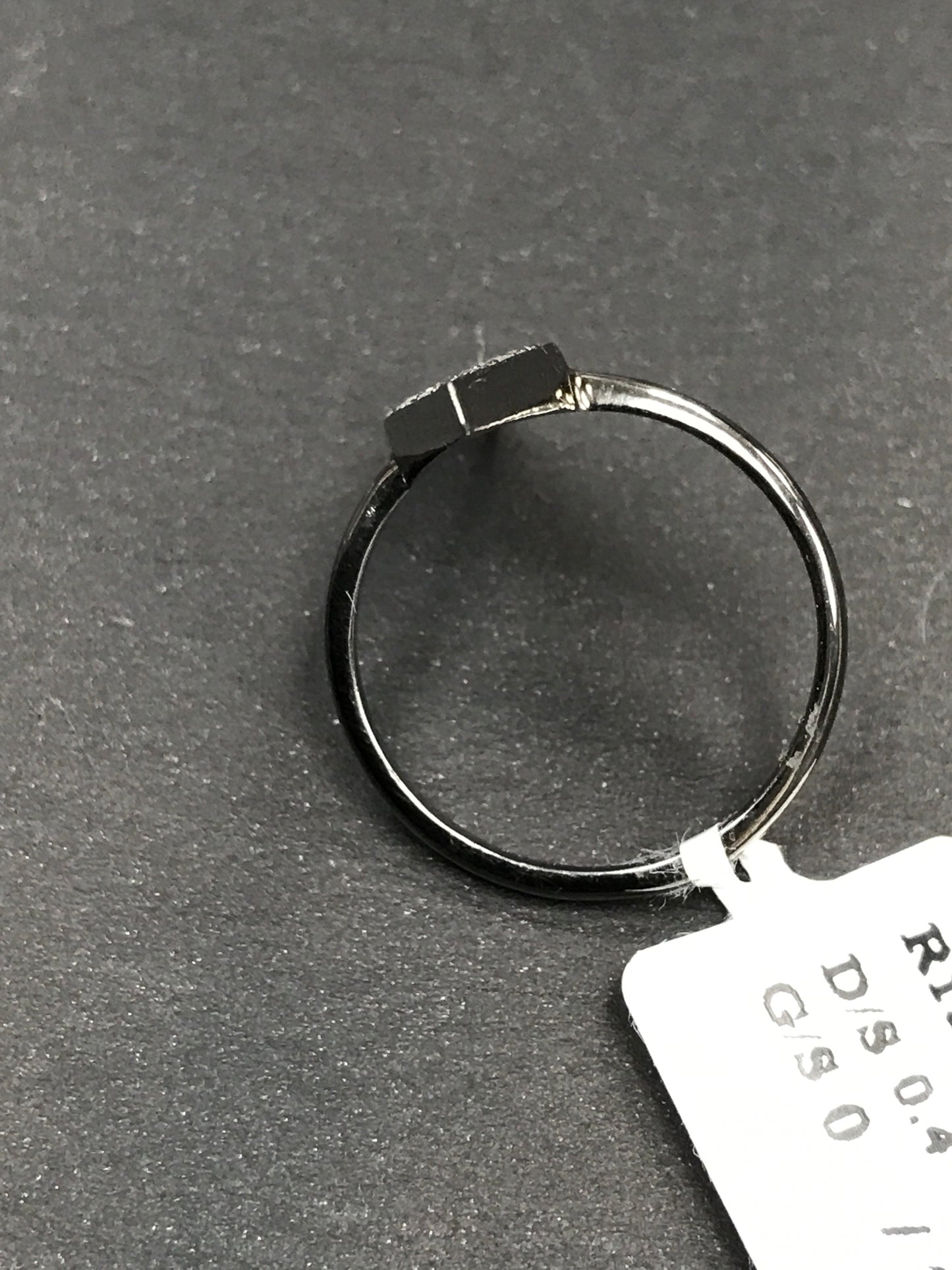 Diamond Polygon Diamond Ring, Pave Diamond Ring, Pave Polygon Ring, Approx 22 x 6mm. Sterling Silver