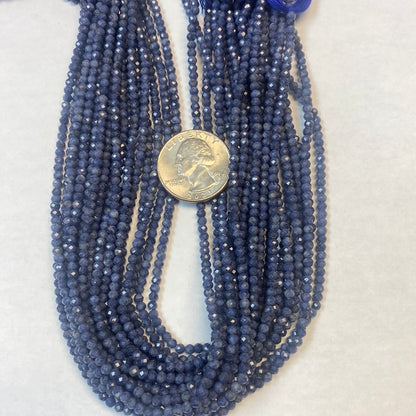 Sapphire, Blue Sapphire Beads Faceted Round, Round Faceted Beads,