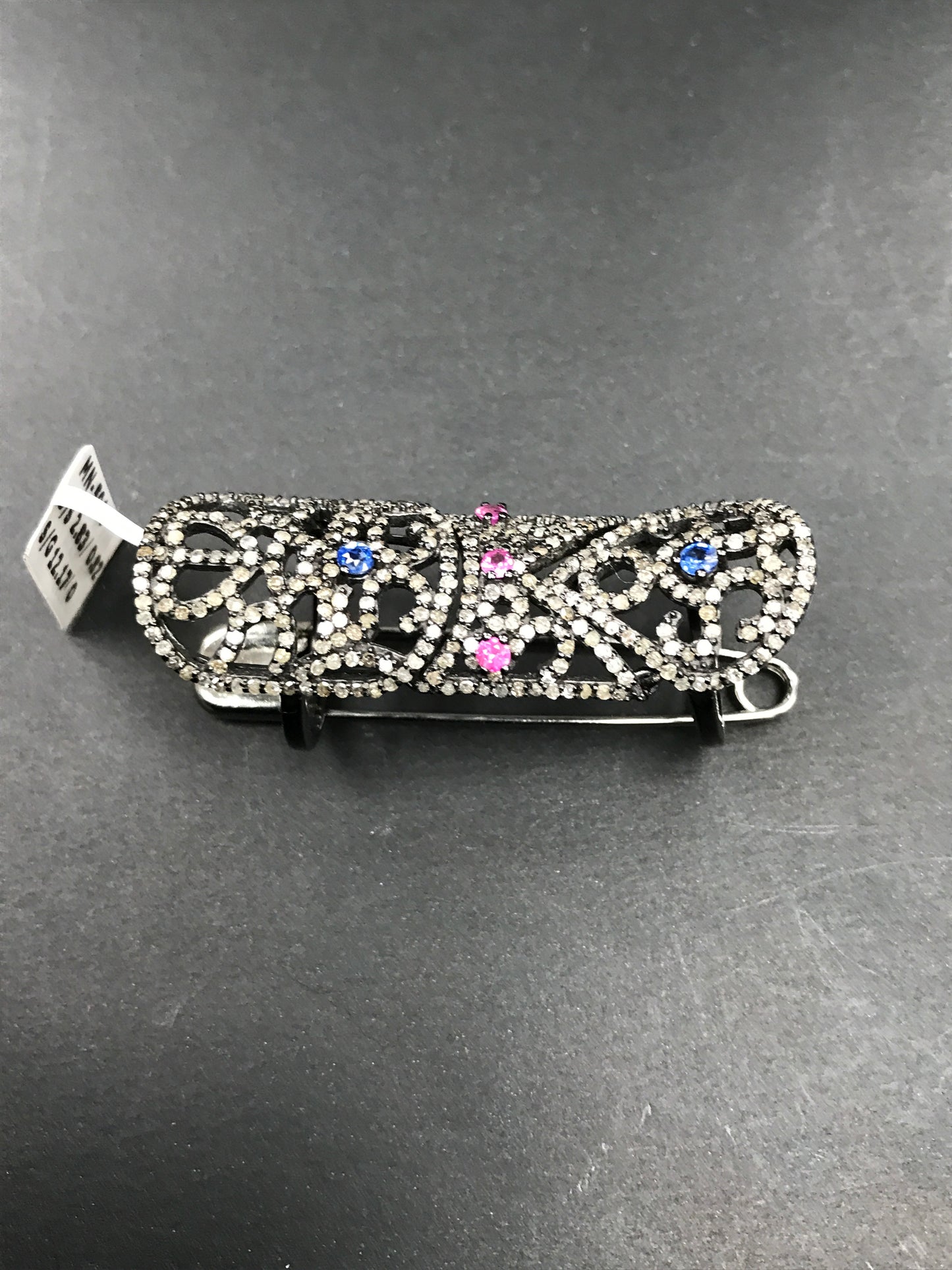 Double Diamond Ring with Ruby