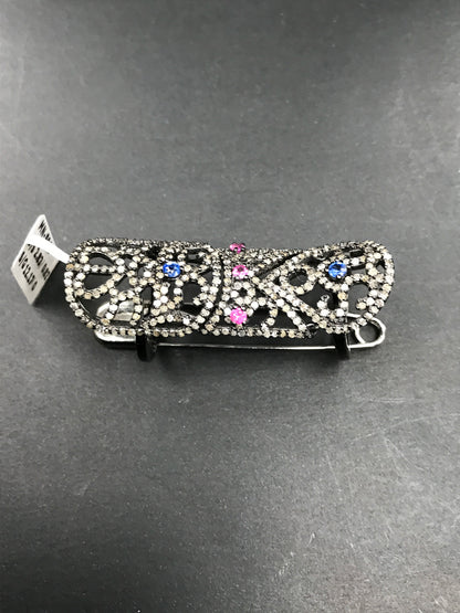 Double Diamond Ring with Ruby