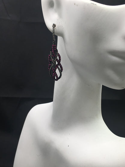 Diamond and Ruby Earring