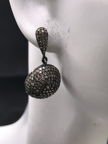 Round Ball Diamond EARRINGS