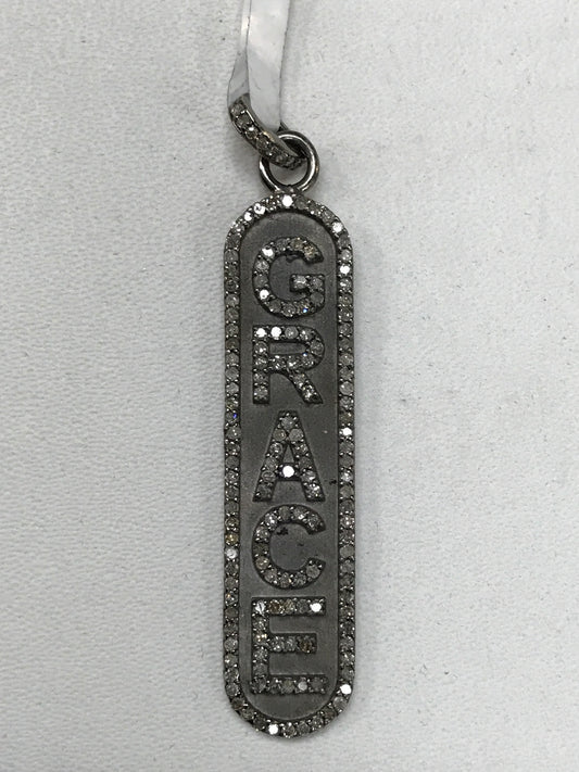 Grace Plate Diamond Pendant & Charms