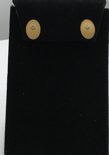 Oval Diamond Earring Stud