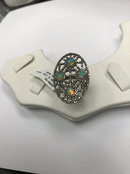 DIAMOND SILVER RING.