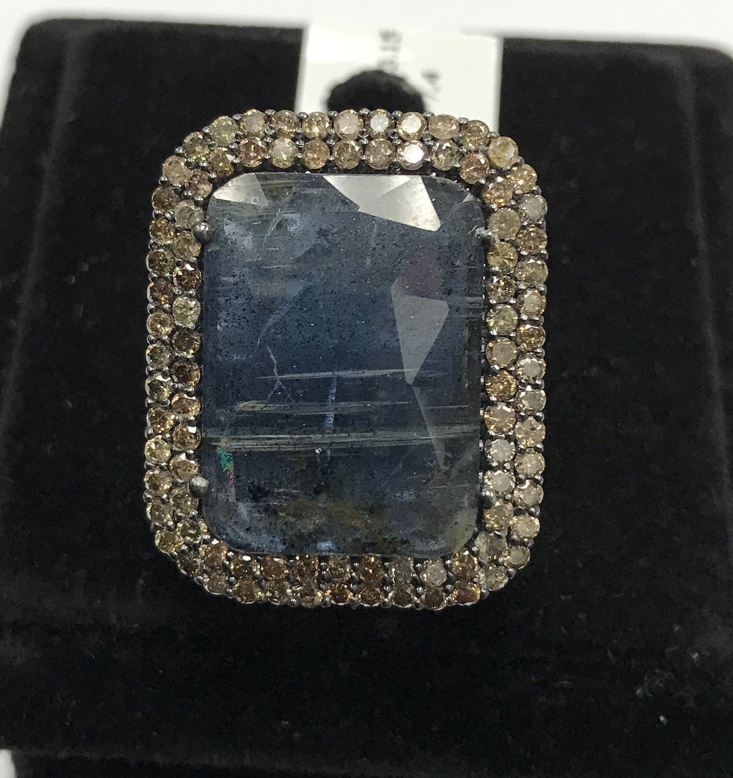 Kynite and Diamond Square Ring