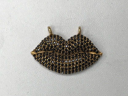 Lip Shape Black Spinal Pendants & Charms