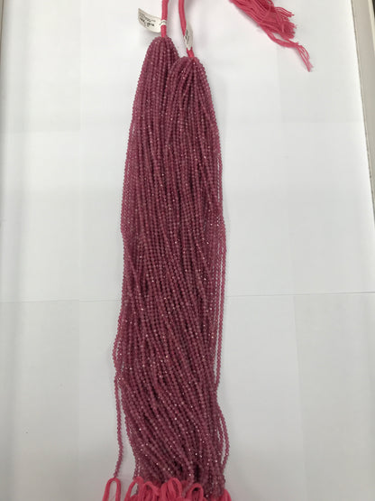 Tourmaline Pink Beads Facetted 3-4mm