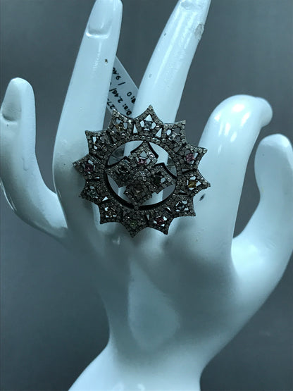 DIAMOND AND MULTI TOURMALINE RINGS