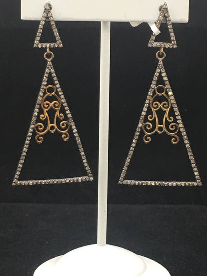 Triangle Diamond Earring