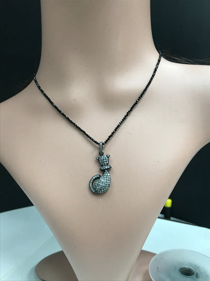 Cat Pave Diamond Charm