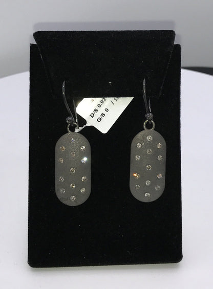 Rectangle Shape Diamond Earring