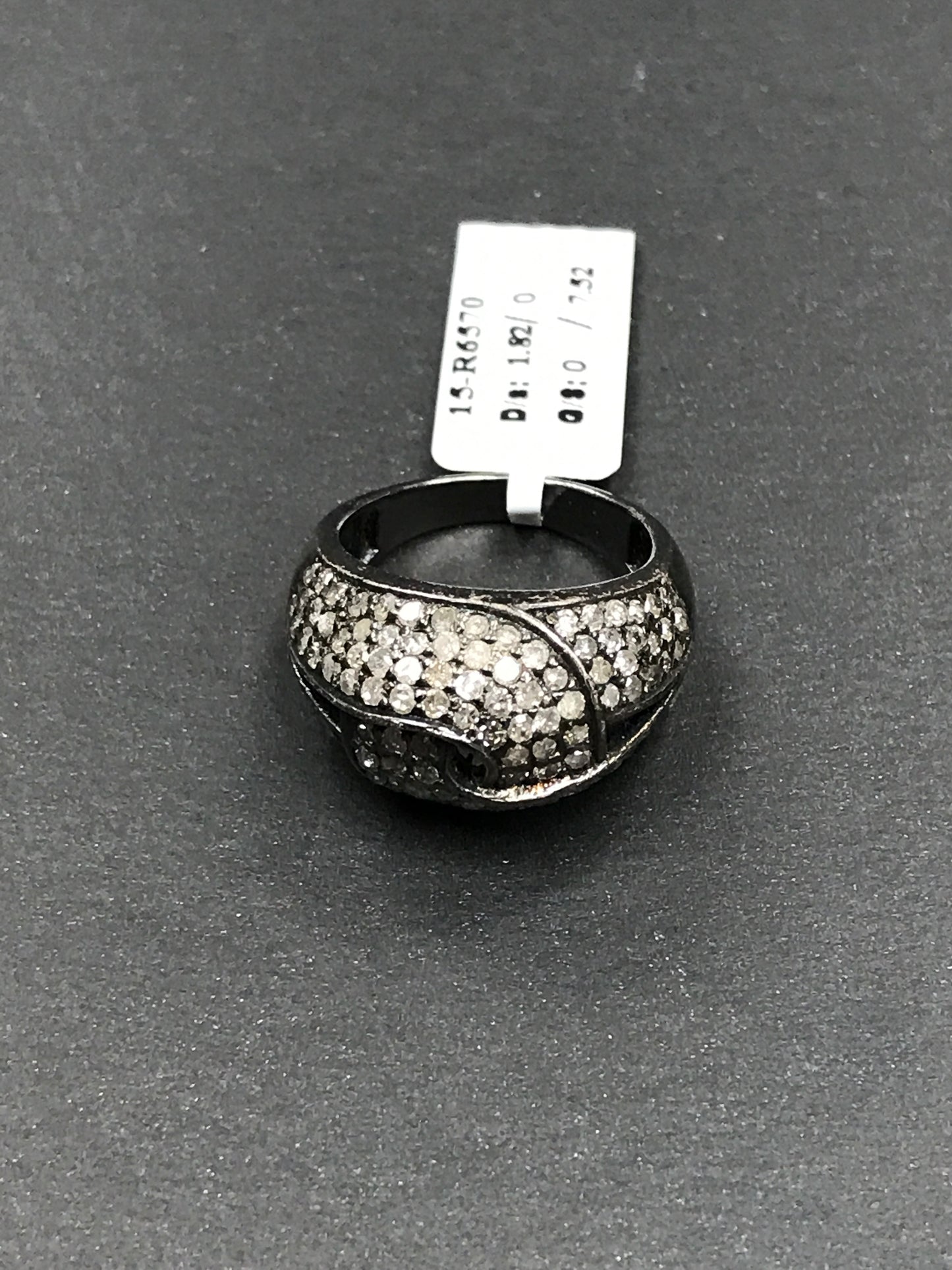 Diamond and Silver Rodium Finish Rings