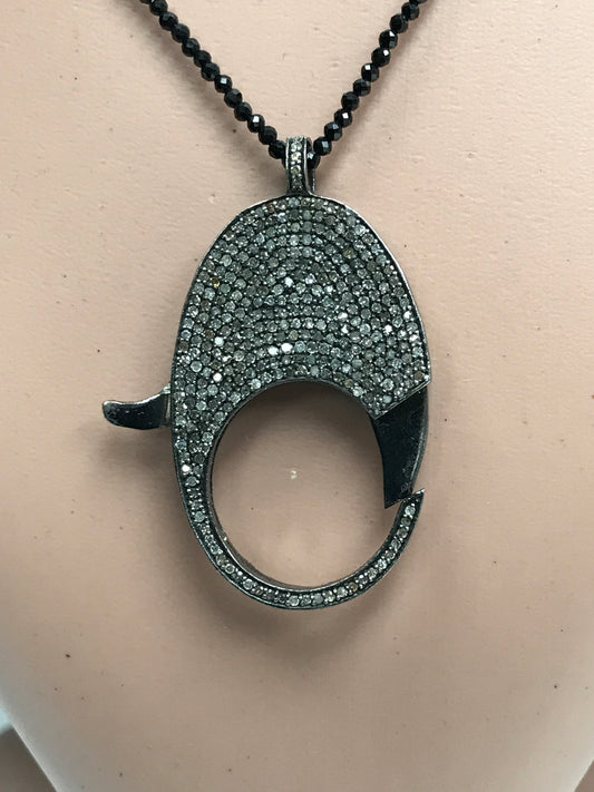 SILVER DIAMOND CLASPS