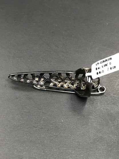 Diamond and Silver Black Rhodium Finish Rings