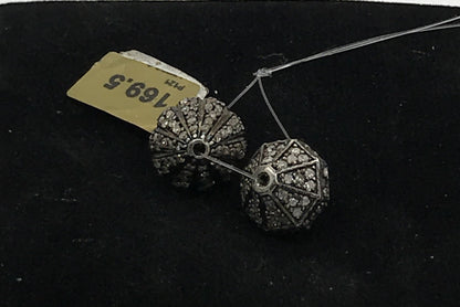 Pave Diamond Beads