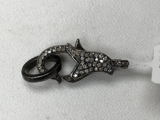 SILVER DIAMOND CLASPS