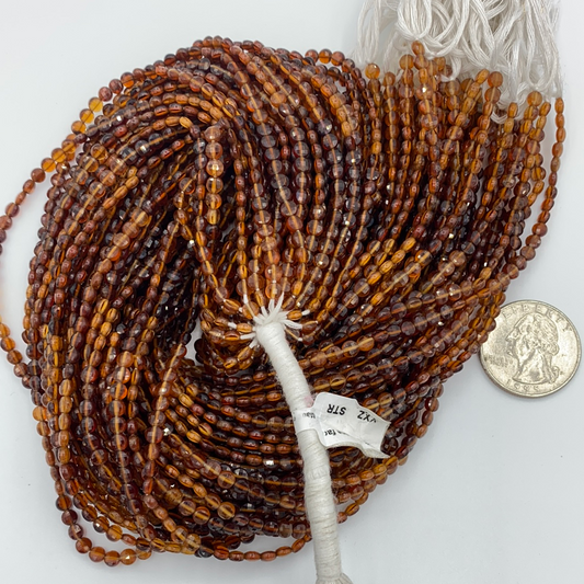 Garnet, Hessonite Garnet Faceted Beads Coin, Beads Coin Beads, Coin