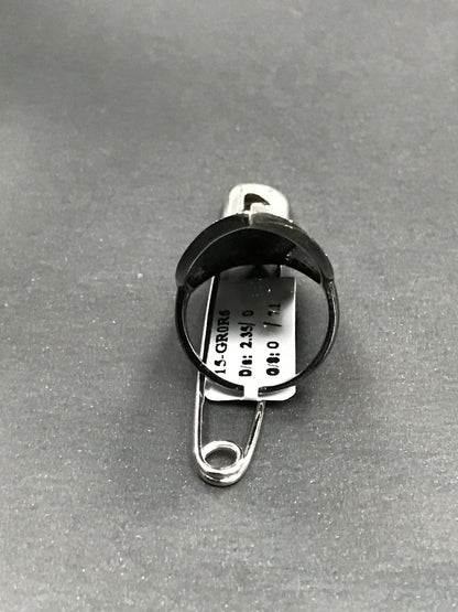 Diamond and Silver Black Rhodium Finish Rings
