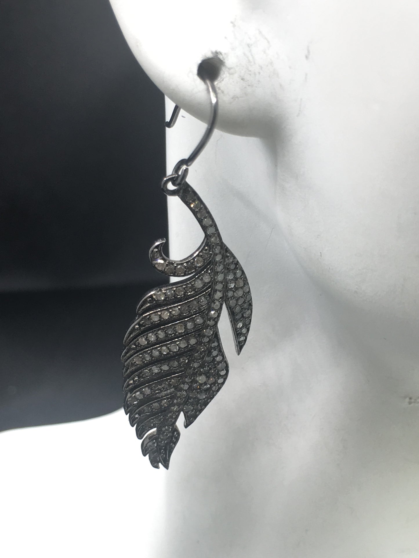 Leaf Shape Diamond Earrings