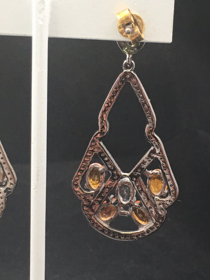 Diamond and Sapphire Earrings,