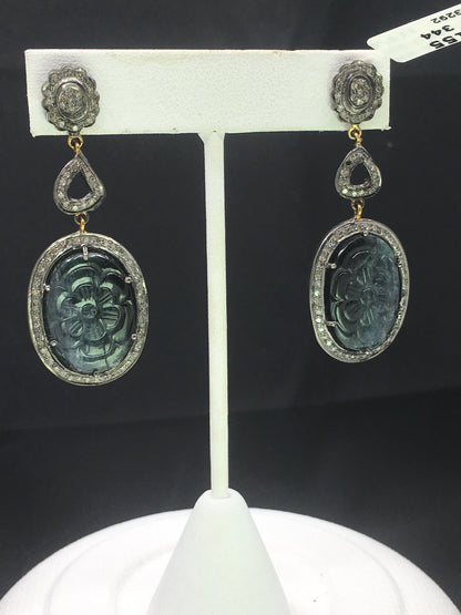 Stones Embedded Diamond Earring