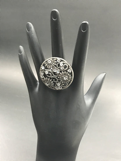 Daimond and Silver Rainbow Moonstone Rings