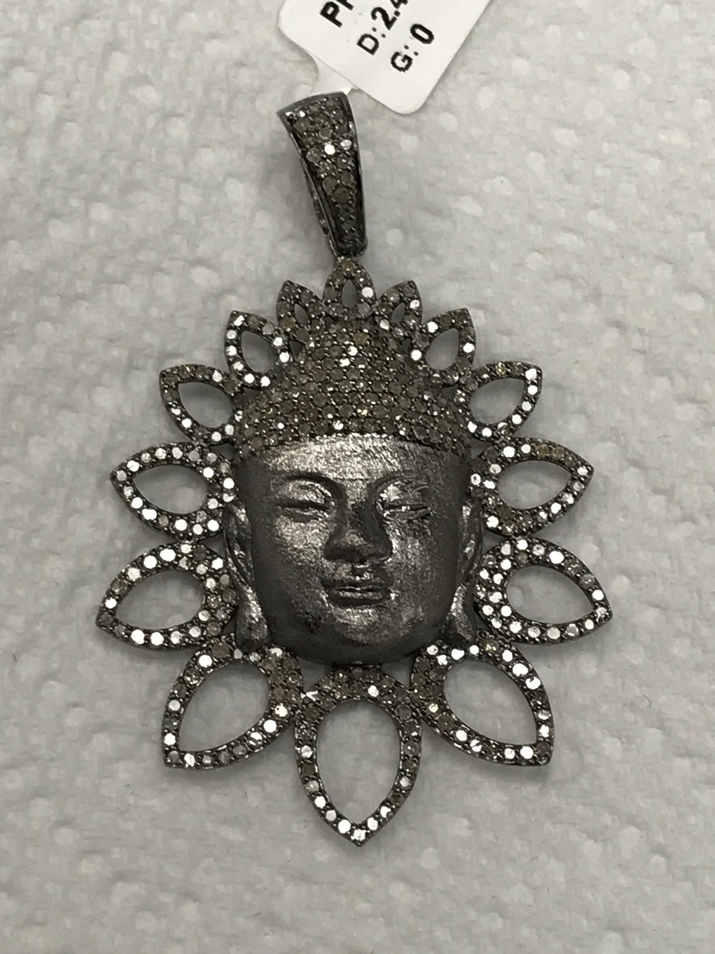 Buddha with Flowers Shape Diamond Pendants & Charms
