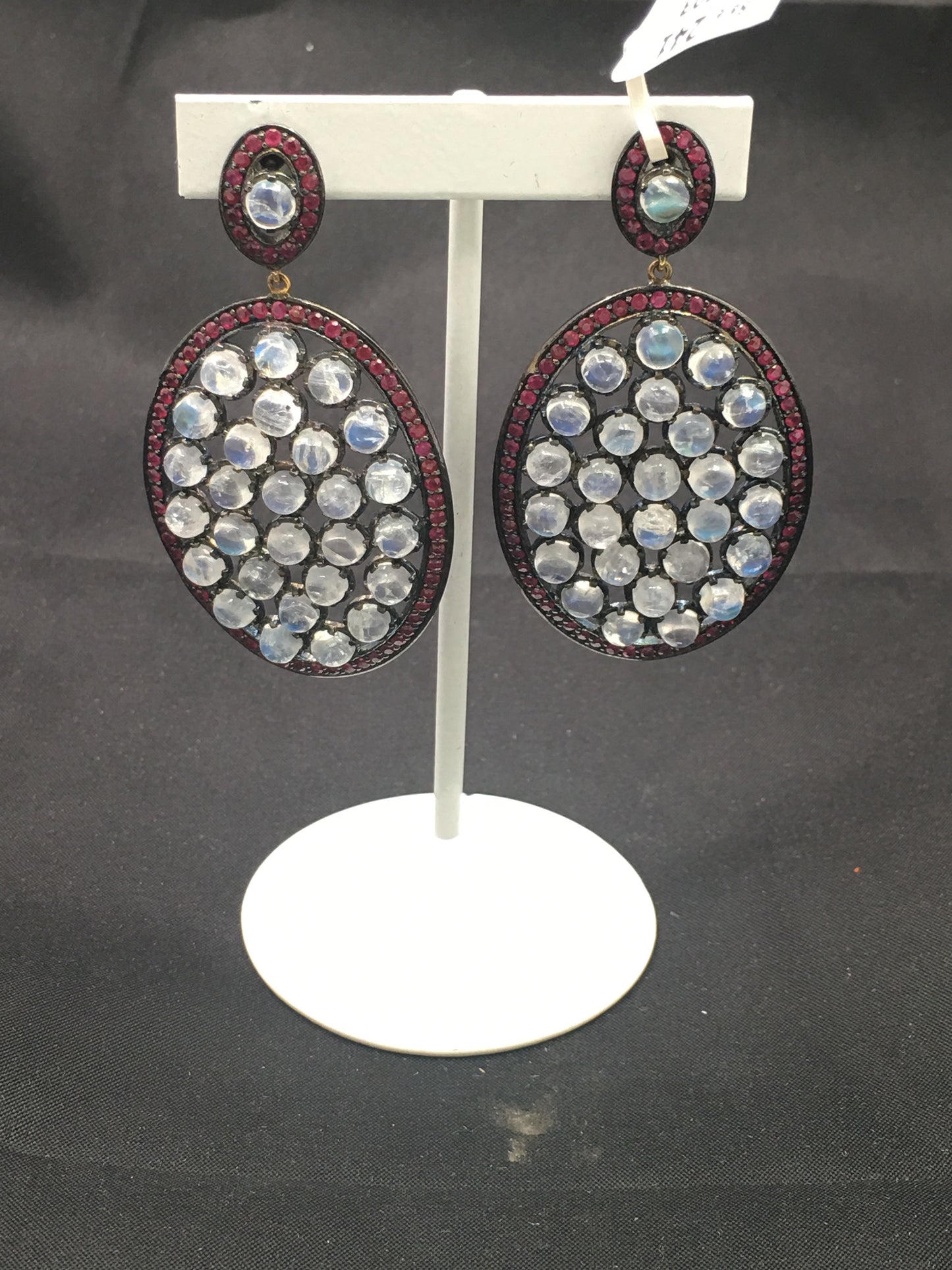 Ruby Natural   Rainbow Moon EARRINGS