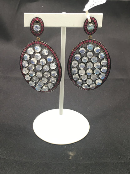 Ruby Natural   Rainbow Moon EARRINGS