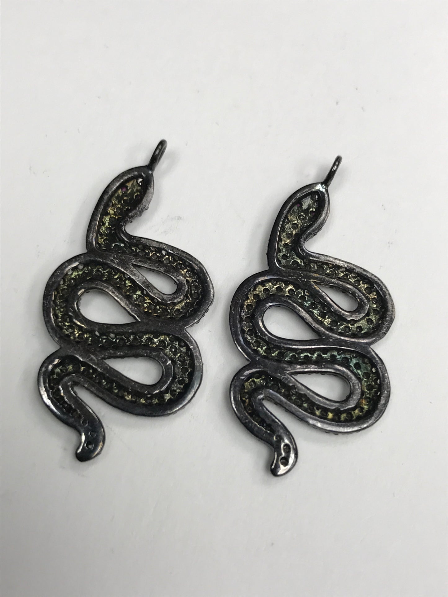 Silver and Diamond Pave Charms